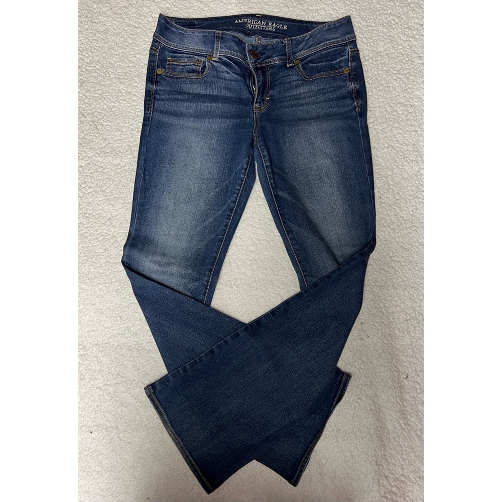 Dark blue boot cut jeans from American Eagle
